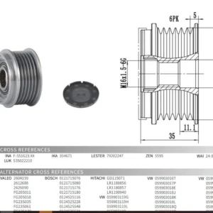 ALTERNATOR AUDI Q7 4LB TDI 3.0L CRCA,CLZB,CJGD Turbo Diesel  V6 180kW  [05/11 - 08/15] (Copy)