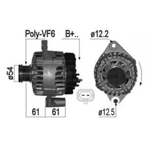 ALTERNATOR HOLDEN MALIBU EM D 2.0L A 20 DTH Turbo Diesel Direct Inj. 4cyl 117kW Sedan FWD> [05/13 - 12/16]
